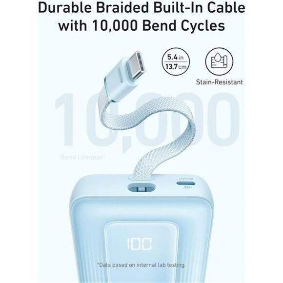 Portable Power Bank 10000mAh USB C Fast Charger for iPhone MacBook Galaxy - Picture 3 of 7